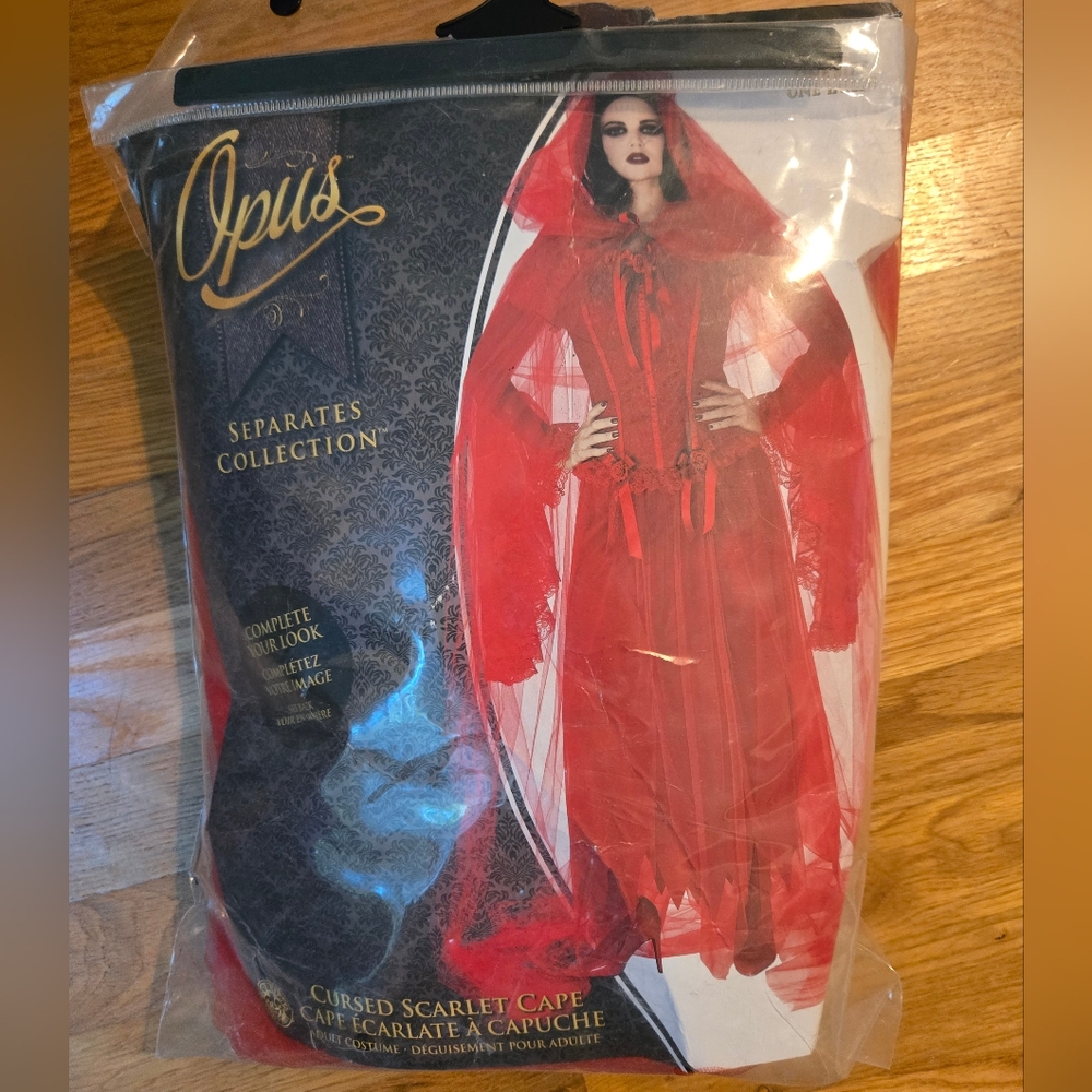 Red Mesh Lace Maxi Length Cape